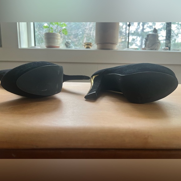 Theyskens’ Theory Suede Platform Boots with Gold Heel - Picture 6 of 9